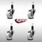 Service Caster 3'' SS Nylon Wheel Swivel 1-1/4'' Expanding Stem Caster Set, 4PK SCC-SSEX20S314-NYS-114-4 - alternate 2